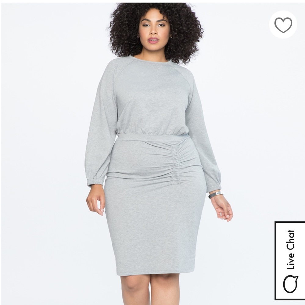 Eloquii Heather Gray Sweatshirt dress